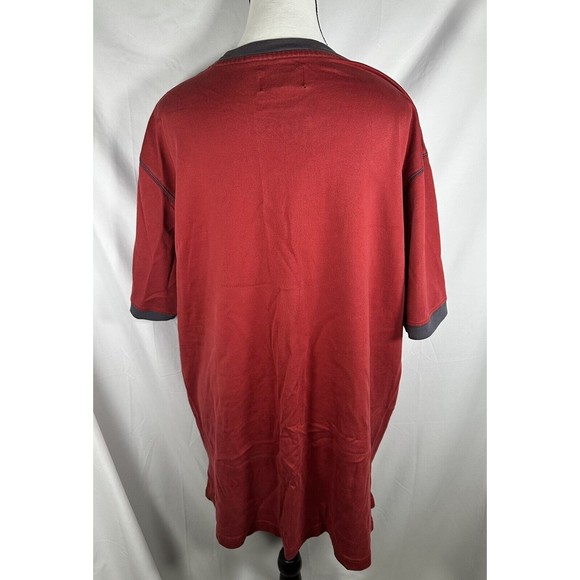 VTG 90s Eddie Bauer Men's Spell Out T-Shirt size Large/XL Red Short Sleeves Top - Picture 2 of 10